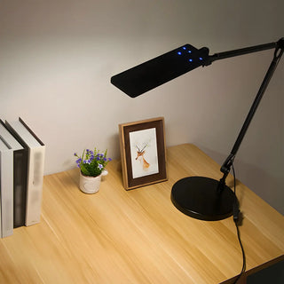 Black Simple Adjustable Arm Metal LED Office Table Lamp Zawala Image - 2