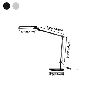 Black Simple Adjustable Arm Metal LED Office Table Lamp Zawala #size