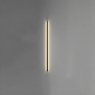 Sleek Black Vertical Linear LED Metal Wall Sconce Zawala Image - 11