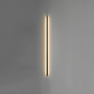 Sleek Black Vertical Linear LED Metal Wall Sconce Zawala Image - 13
