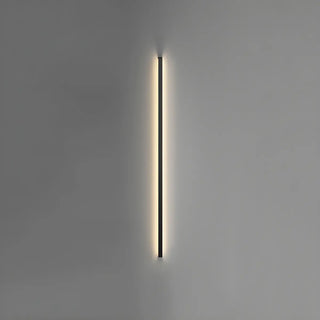 Sleek Black Vertical Linear LED Metal Wall Sconce Zawala Image - 15