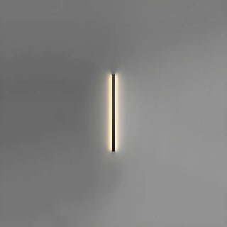 Sleek Black Vertical Linear LED Metal Wall Sconce Zawala Image - 6