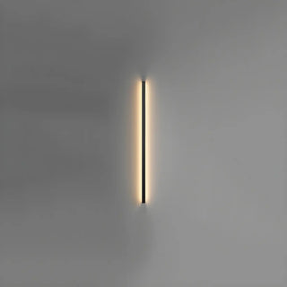 Sleek Black Vertical Linear LED Metal Wall Sconce Zawala Image - 7