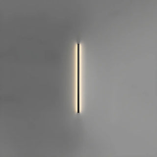 Sleek Black Vertical Linear LED Metal Wall Sconce Zawala Image - 8