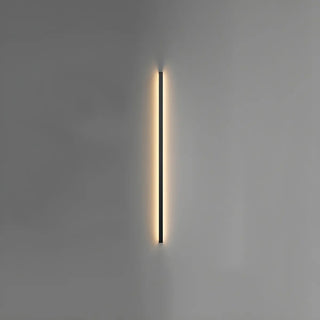 Sleek Black Vertical Linear LED Metal Wall Sconce Zawala Image - 9