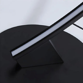 Black Modern Curved Metal Living Room Floor Lamp Zawala Image - 8