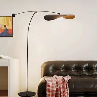 Modern Simple Black Arms Metal Arc Floor Light Lamp Zawala Image - 3