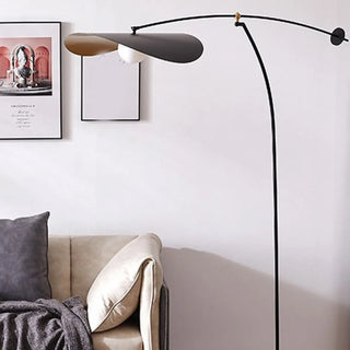 Modern Simple Black Arms Metal Arc Floor Light Lamp Zawala Image - 5