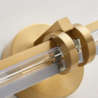 Modern Double Bar Clear Glass Vanity Light Fixture Zawala Image - 12