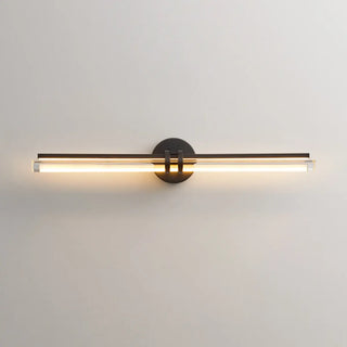 Modern Double Bar Clear Glass Vanity Light Fixture Zawala Image - 4