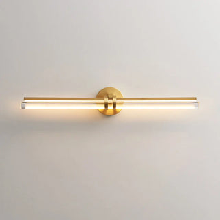 Modern Double Bar Clear Glass Vanity Light Fixture Zawala Image - 5