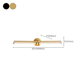 Modern Double Bar Clear Glass Vanity Light Fixture Zawala #size