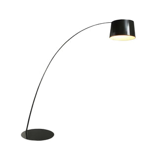 Modern Black Barrel Arc Metal Living Room Floor Lamp Zawala Image - 12
