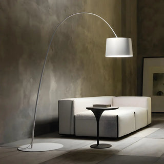 Modern Black Barrel Arc Metal Living Room Floor Lamp Zawala Image - 2