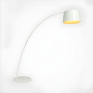 Modern Black Barrel Arc Metal Living Room Floor Lamp Zawala Image - 9