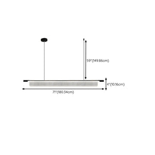 ZOWALA - Exquisite Clear Rectangle Kitchen Island Pendant Light Image - 11
