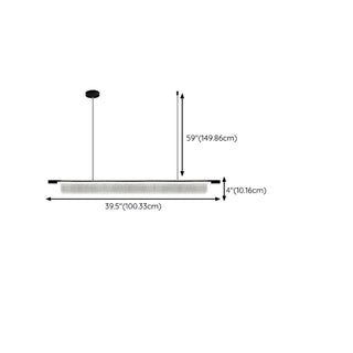 ZOWALA - Exquisite Clear Rectangle Kitchen Island Pendant Light Image - 8