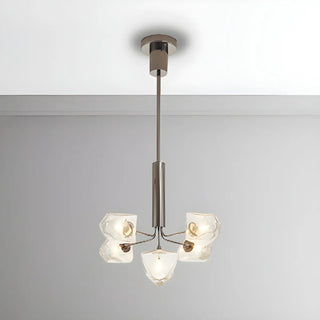 ZOWALA - Modern Black Branch Faceted Glass Chandelier Image - 3