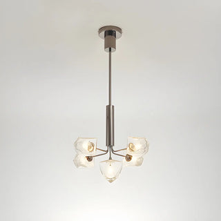 ZOWALA - Modern Black Branch Faceted Glass Chandelier Image - 4