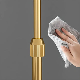 ZOWALA - Modern Brass Drum Flexible Height Floor Lamp Foot Switch Image - 11