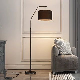 ZOWALA - Modern Brass Drum Flexible Height Floor Lamp Foot Switch Image - 6