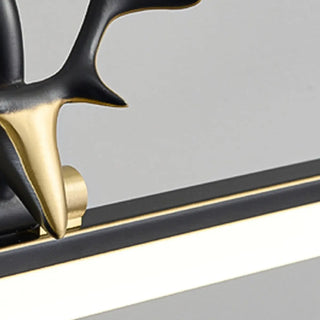 ZOWALA - Modern Black Brass Antler LED Vanity Light Image - 13