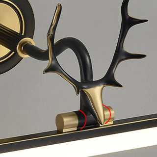 ZOWALA - Modern Black Brass Antler LED Vanity Light Image - 14