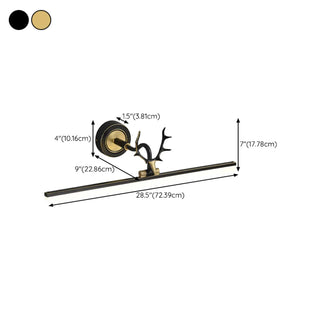 ZOWALA - Modern Black Brass Antler LED Vanity Light Image - 19
