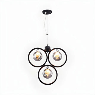 Postmodern Globe Glass Dining Room Black Pendant Light Zawala Image - 6