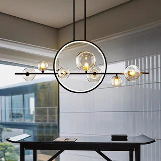 ZOWALA - Modern Black Circle Globe Island Light Image - 1