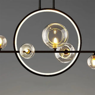 ZOWALA - Modern Black Circle Globe Island Light Image - 4