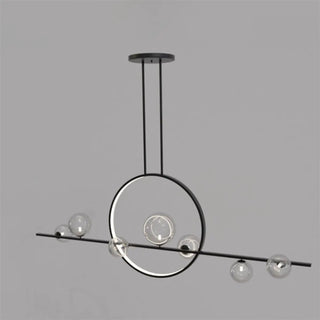 ZOWALA - Modern Black Circle Globe Island Light Image - 6