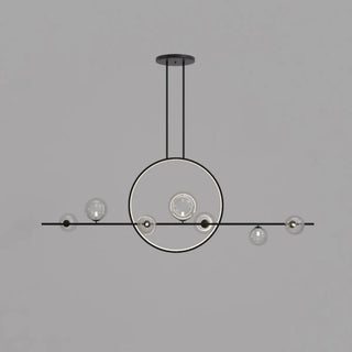 ZOWALA - Modern Black Circle Globe Island Light Image - 7
