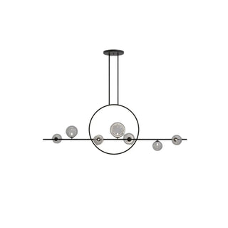 ZOWALA - Modern Black Circle Globe Island Light Image - 9