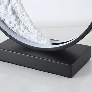 Modern Black Creative Crescent Moon Circular Table Lamp Zawala Image - 12