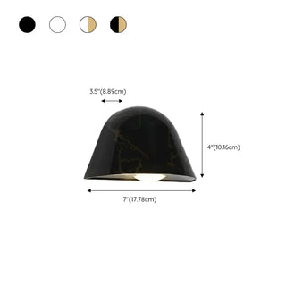 Simple Cone Metal Dimmable LED Small Wall Light Black Zawala #size