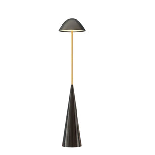 ZOWALA - Modern Black Conical Base Dome Floor Lamp Image - 11