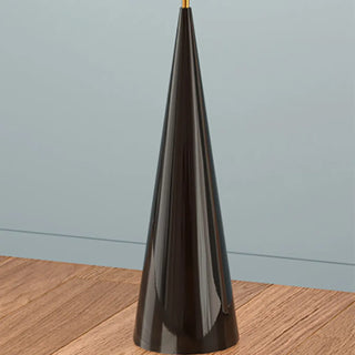 ZOWALA - Modern Black Conical Base Dome Floor Lamp Image - 7