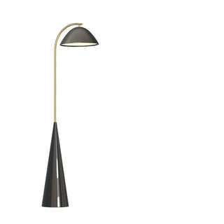 ZOWALA - Modern Black Conical Base Dome Floor Lamp Image - 9