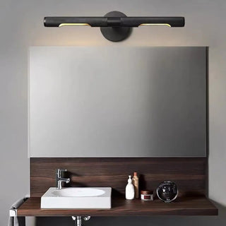 ZOWALA - Modern Sleek Black Cylinder LED Bathroom Vanity Light Image - 1