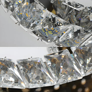 Modern Dining Room Crystal Loop Car Shaped Pendant Light Zawala Image - 5