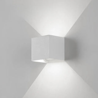 Modern Black Cube Outdoor Up Down Wall Sconce Zawala Image - 10