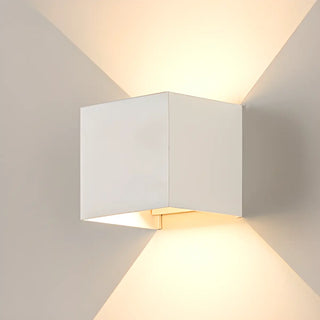 Modern Black Cube Outdoor Up Down Wall Sconce Zawala Image - 14