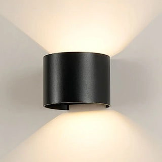 Modern Black Cube Outdoor Up Down Wall Sconce Zawala Image - 15