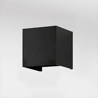 Modern Black Cube Outdoor Up Down Wall Sconce Zawala Image - 17