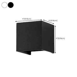 Modern Black Cube Outdoor Up Down Wall Sconce Zawala #size