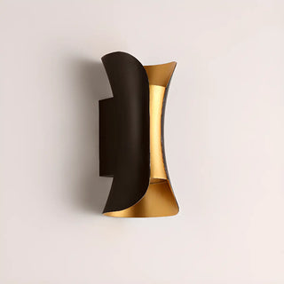 Black Modern Curved Aluminum Outdoor LED Wall Light Zawala Image - 3