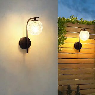 Stylish Globe Outdoor Bi-pin Small Wall Light Black Zawala Image - 1