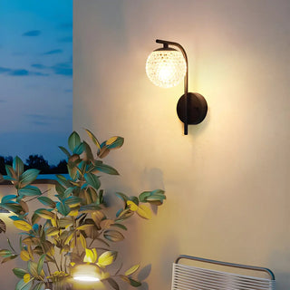 Stylish Globe Outdoor Bi-pin Small Wall Light Black Zawala Image - 2