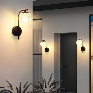 Stylish Globe Outdoor Bi-pin Small Wall Light Black Zawala Image - 5